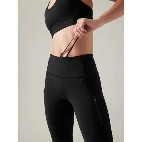 Athleta Rainier 7/8 Tights Black Leggings Small - Picture 2 of 11